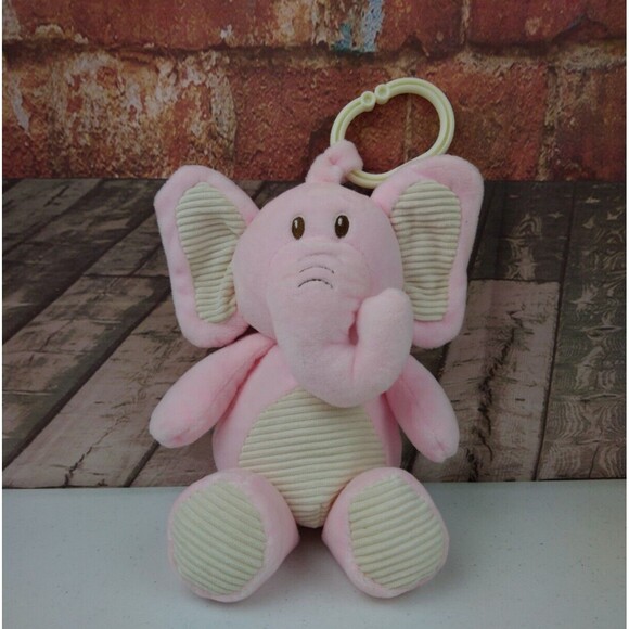 Kellytoy Elephant Plush Pink 11 Inch Rattle Crinkle Soft Baby Toy Stuffed Animal - Picture 1 of 4